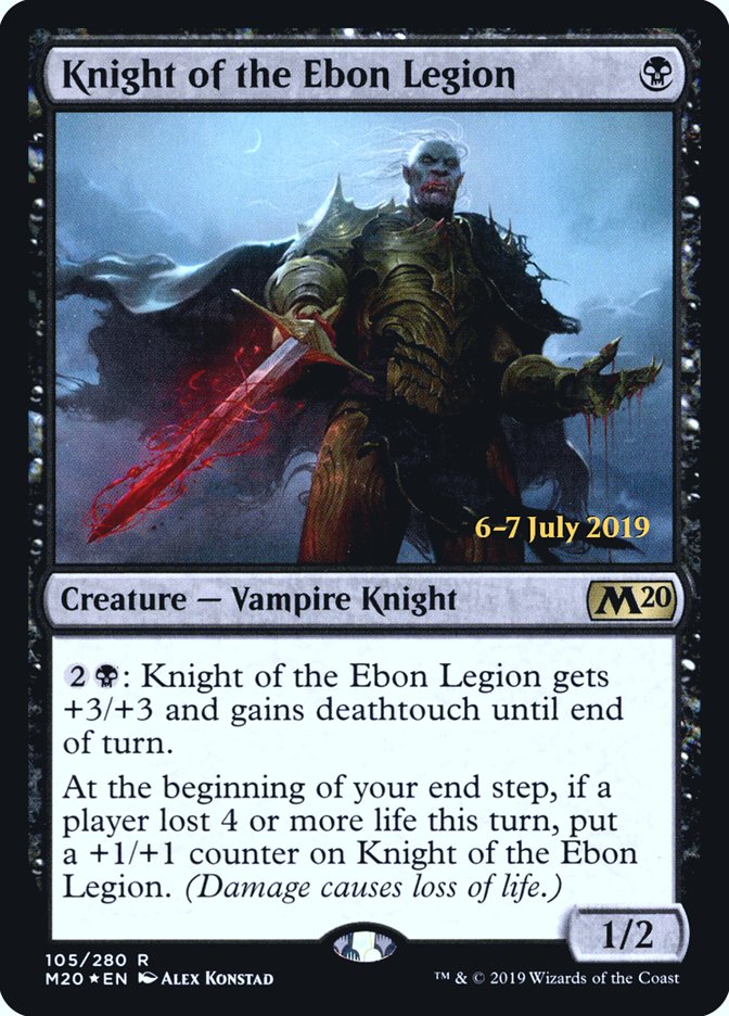 Knight of the Ebon Legion [Core Set 2020 Prerelease Promos] | Gate City Games LLC