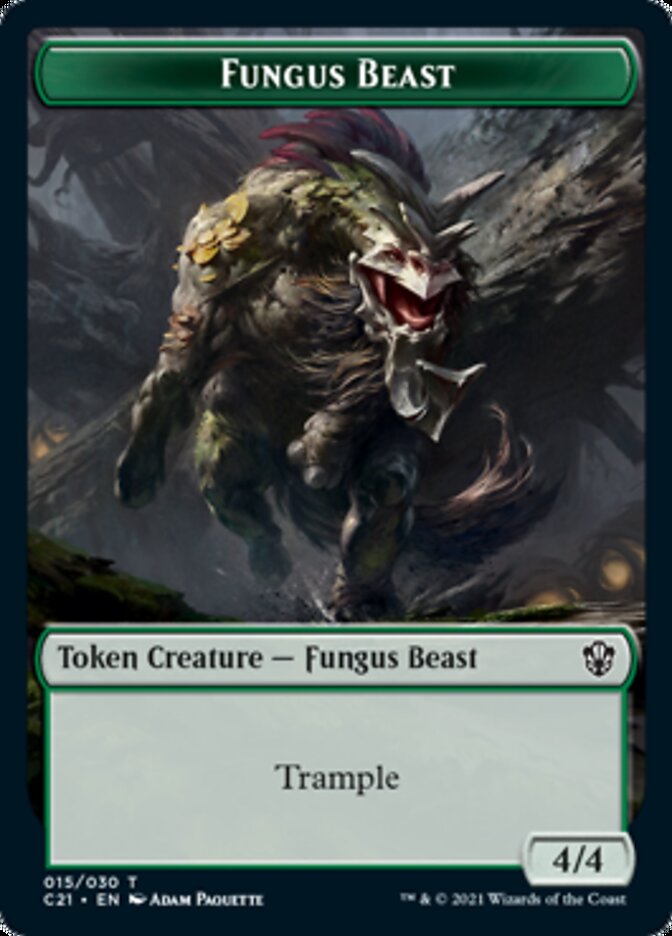 Demon // Fungus Beast Double-Sided Token [Commander 2021 Tokens] | Gate City Games LLC