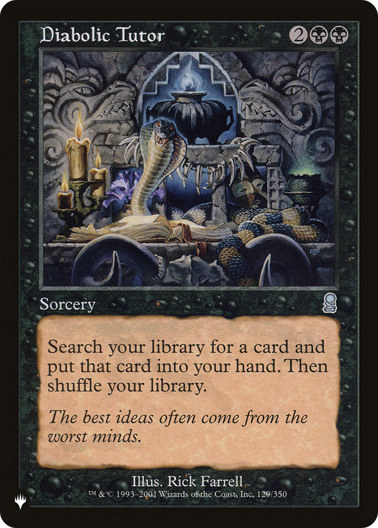 Diabolic Tutor [The List] | Gate City Games LLC