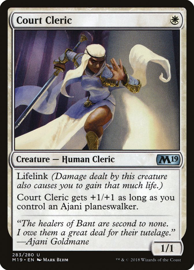Court Cleric [Core Set 2019] | Gate City Games LLC