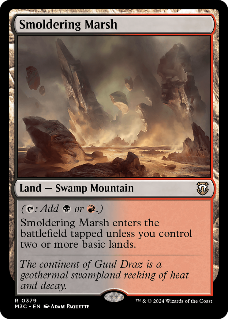 Smoldering Marsh (Ripple Foil) [Modern Horizons 3 Commander] | Gate City Games LLC