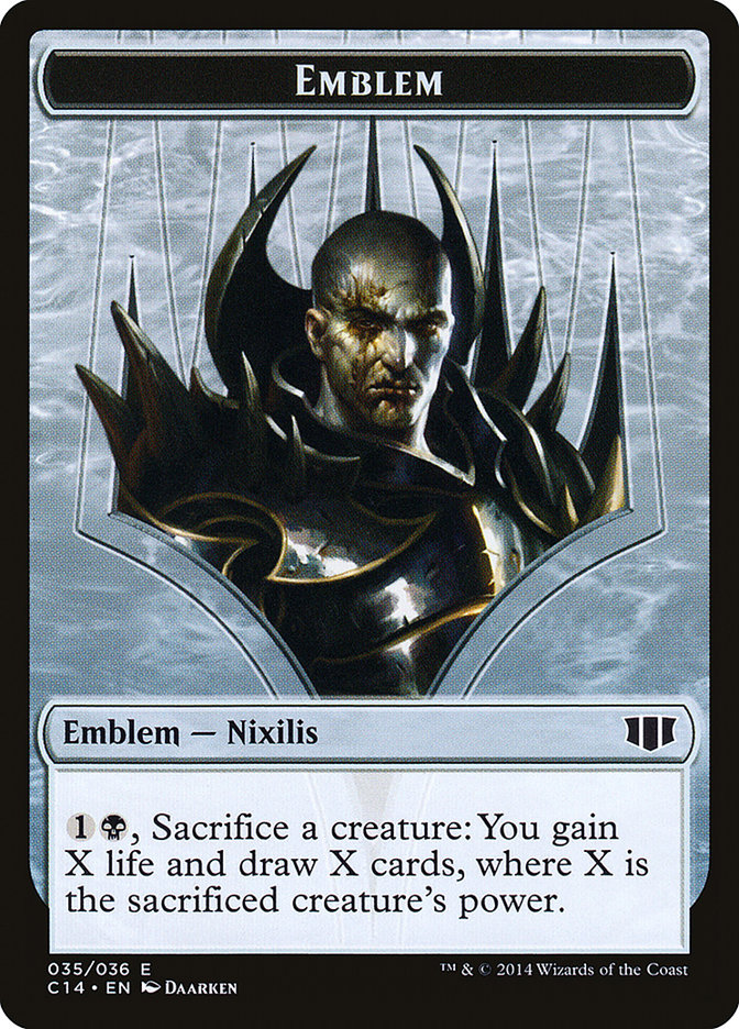 Ob Nixilis of the Black Oath Emblem // Zombie (016/036) Double-Sided Token [Commander 2014 Tokens] | Gate City Games LLC