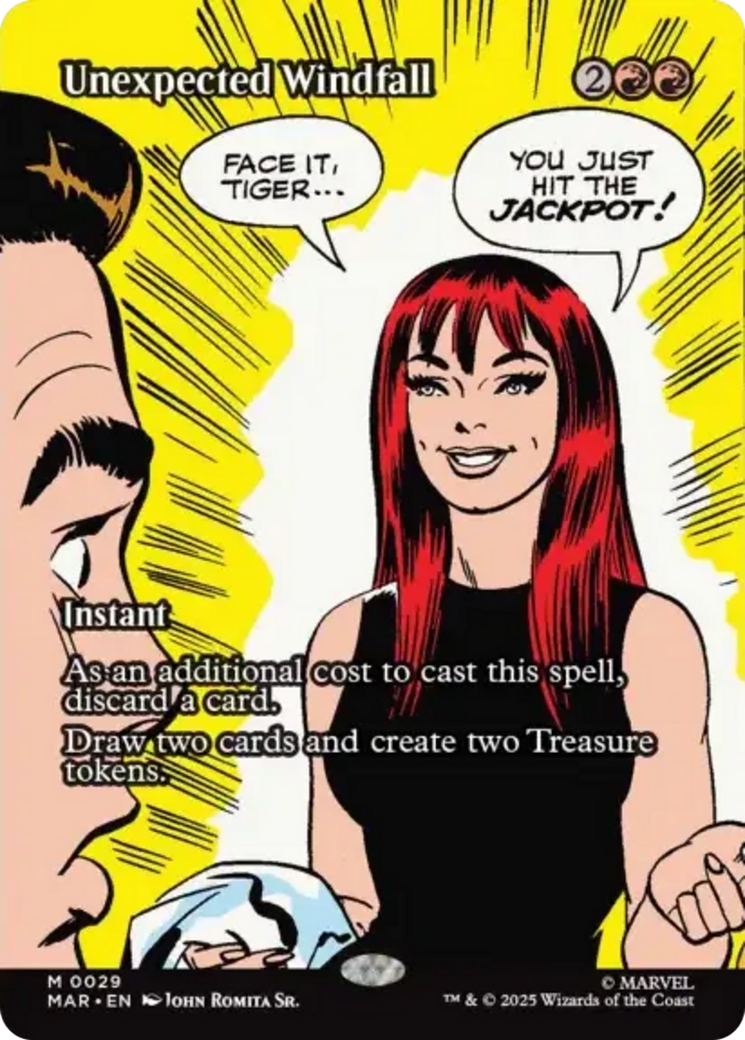 Unexpected Windfall (Borderless) [Marvel's Spider-Man: Eternal-Legal] | Gate City Games LLC