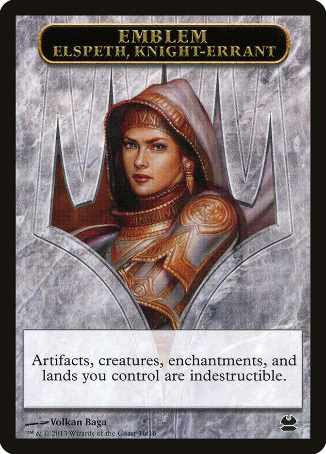 Elspeth, Knight-Errant Emblem [Modern Masters Tokens] | Gate City Games LLC
