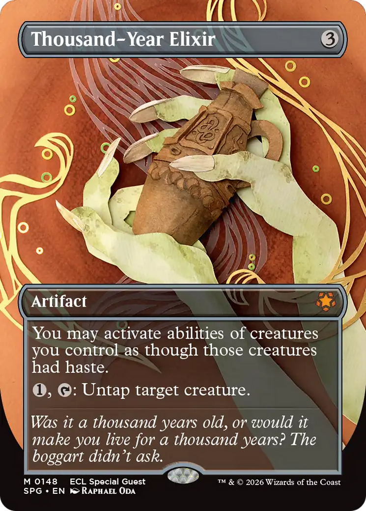 Thousand-Year Elixir (Borderless) [Lorwyn Eclipsed Special Guests] | Gate City Games LLC