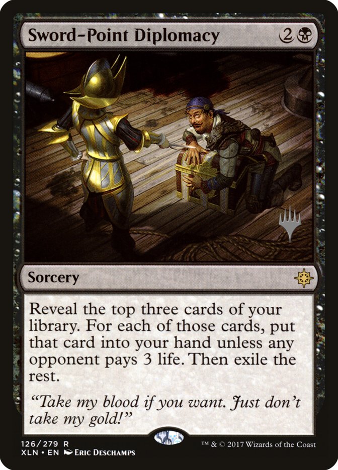 Sword-Point Diplomacy (Promo Pack) [Ixalan Promos] | Gate City Games LLC