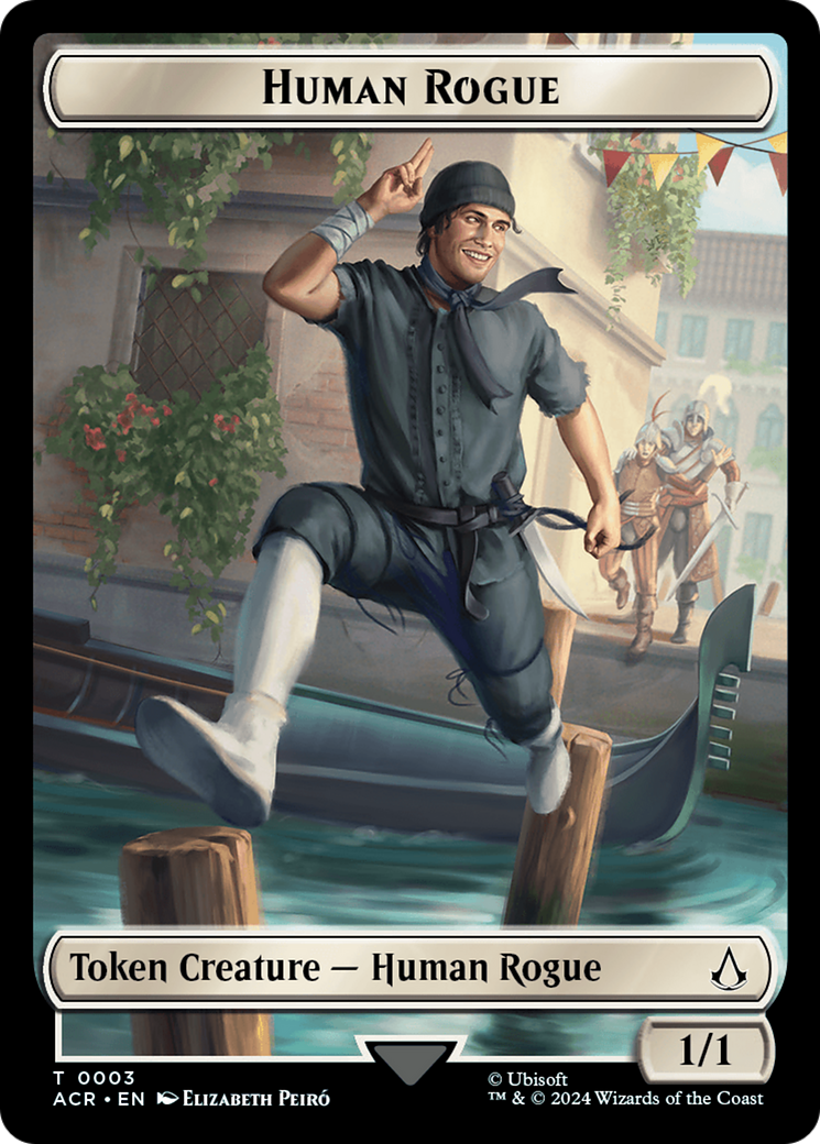 Assassin // Human Rogue Double-Sided Token [Assassin's Creed Tokens] | Gate City Games LLC