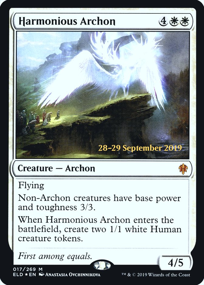 Harmonious Archon [Throne of Eldraine Prerelease Promos] | Gate City Games LLC