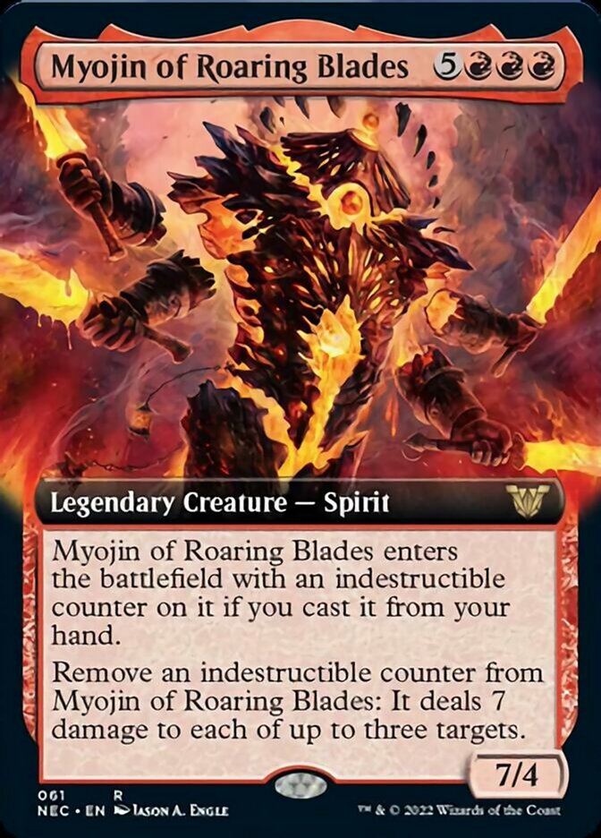 Myojin of Roaring Blades (Extended Art) [Kamigawa: Neon Dynasty Commander] | Gate City Games LLC