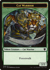 Cat // Cat Warrior Double-Sided Token [Commander 2017 Tokens] | Gate City Games LLC