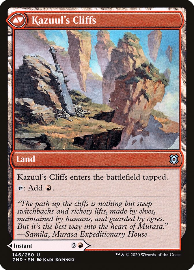 Kazuul's Fury // Kazuul's Cliffs [Zendikar Rising] | Gate City Games LLC