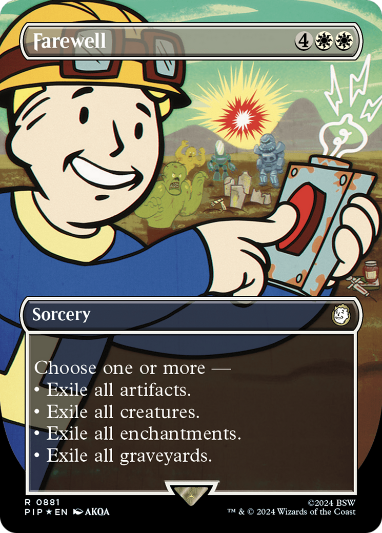 Farewell (Borderless) (Surge Foil) [Fallout] | Gate City Games LLC