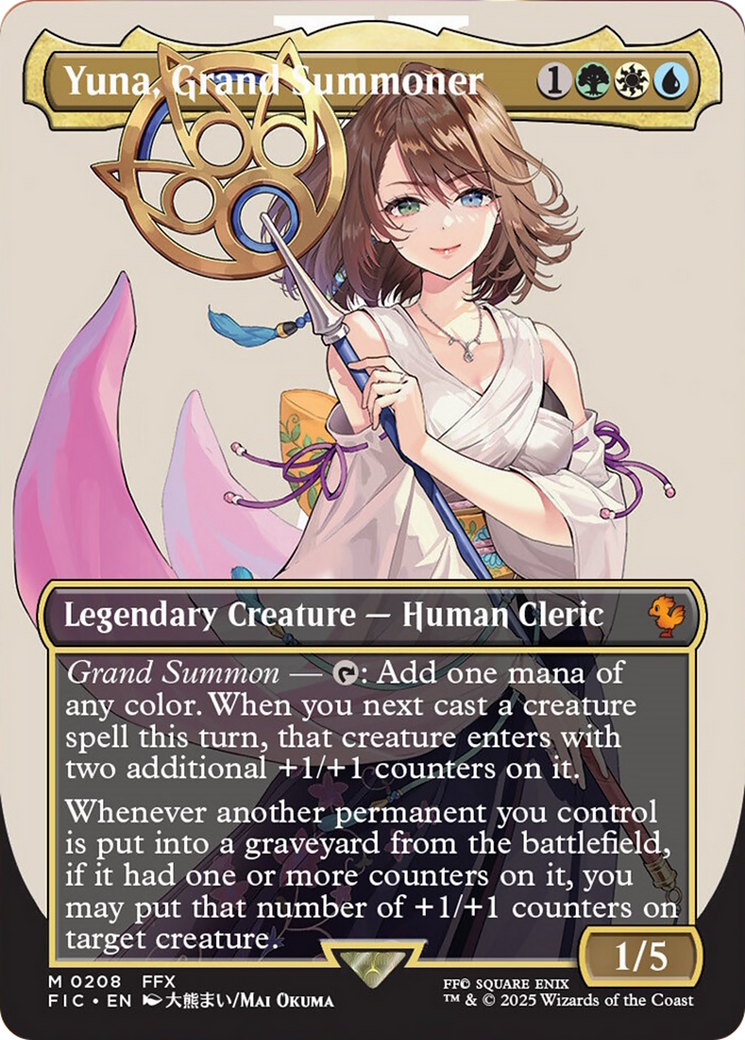 Yuna, Grand Summoner (Borderless) [FINAL FANTASY Commander] | Gate City Games LLC
