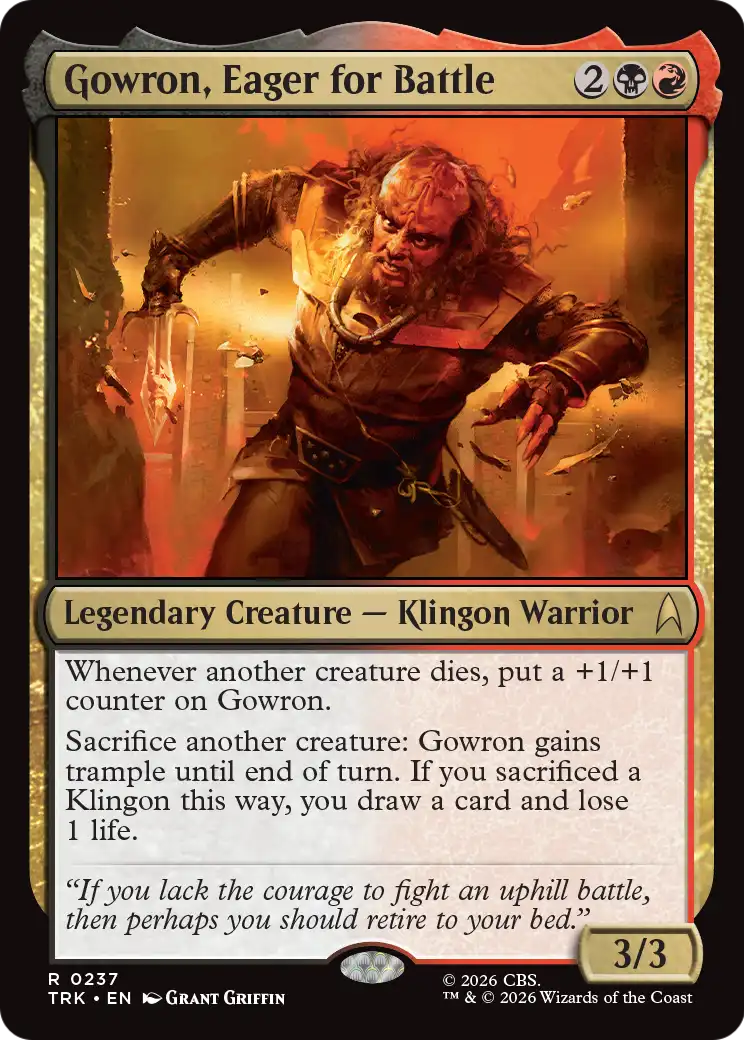 Gowron, Eager for Battle [Star Trek] | Gate City Games LLC