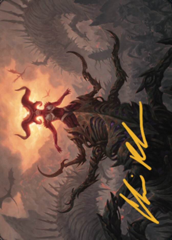 Sheoldred, the Apocalypse Art Card (Gold-Stamped Signature) [Dominaria United Art Series] | Gate City Games LLC