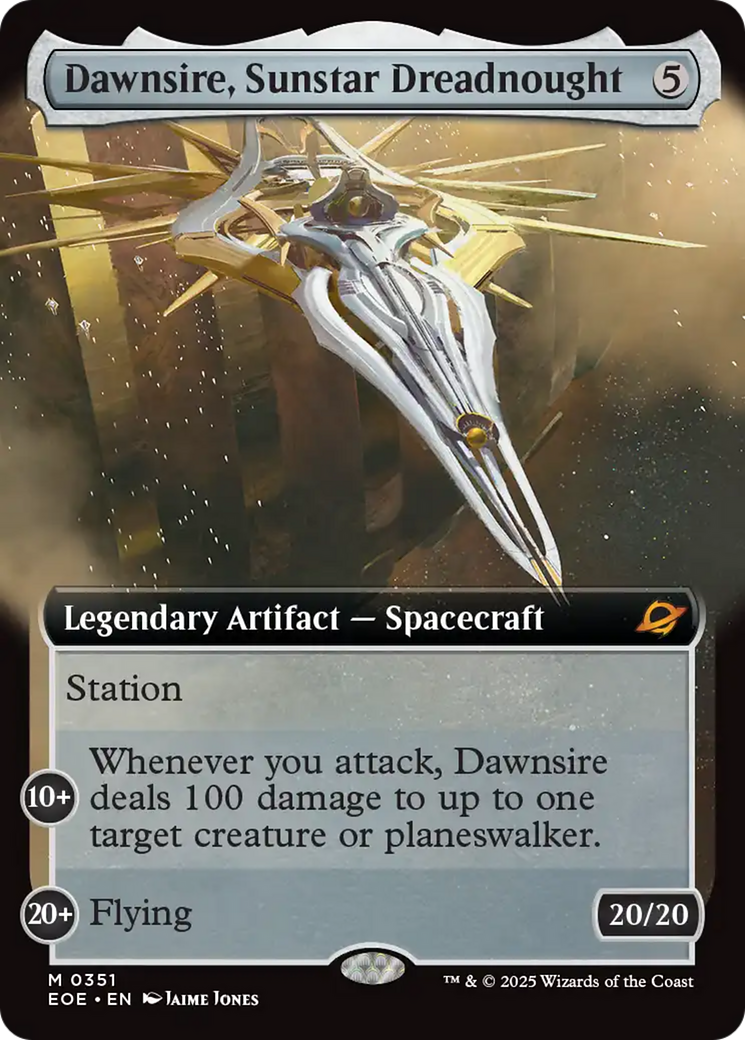 Dawnsire, Sunstar Dreadnought (Extended Art) [Edge of Eternities] | Gate City Games LLC