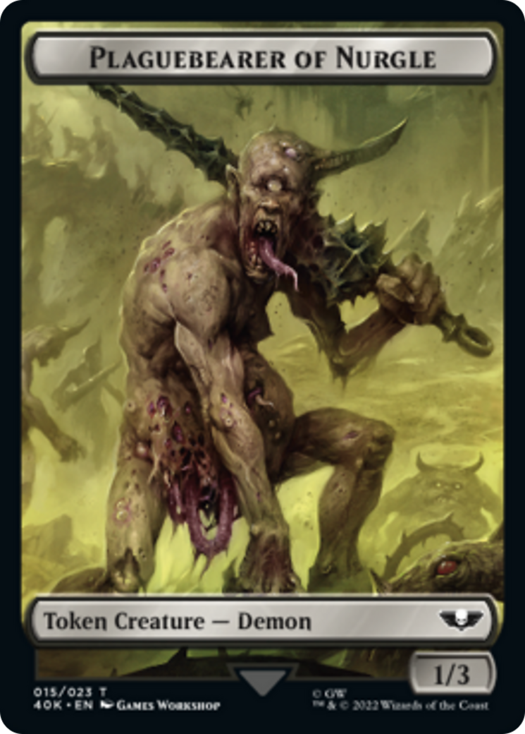Spawn // Plaguebearer of Nurgle Double-Sided Token [Warhammer 40,000 Tokens] | Gate City Games LLC