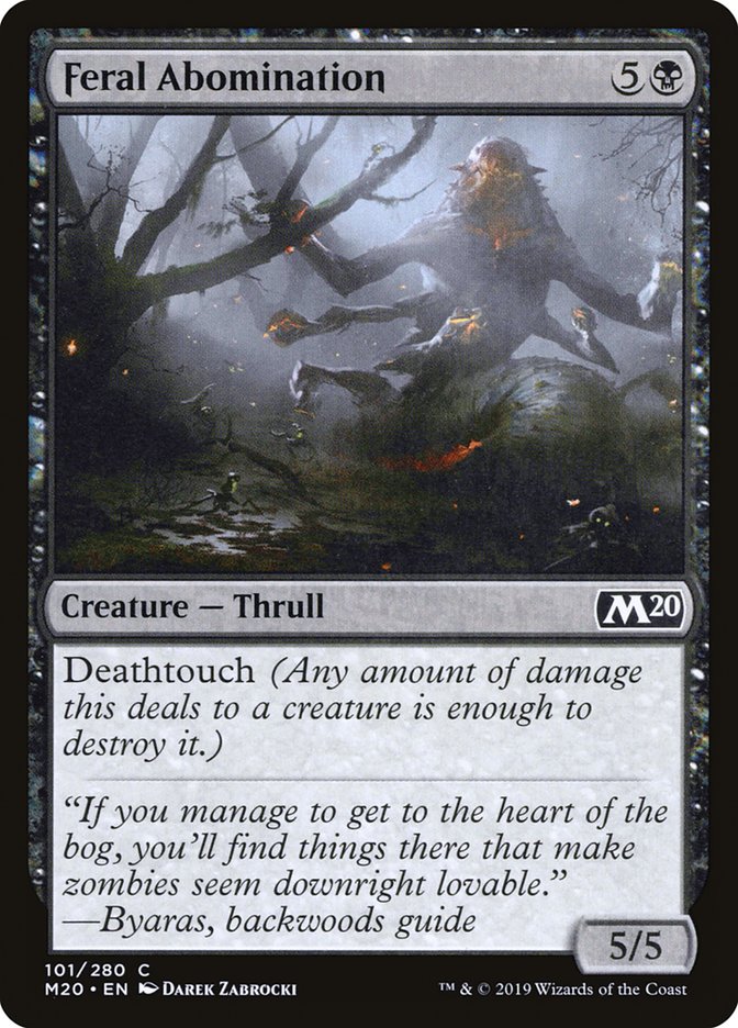Feral Abomination [Core Set 2020] | Gate City Games LLC