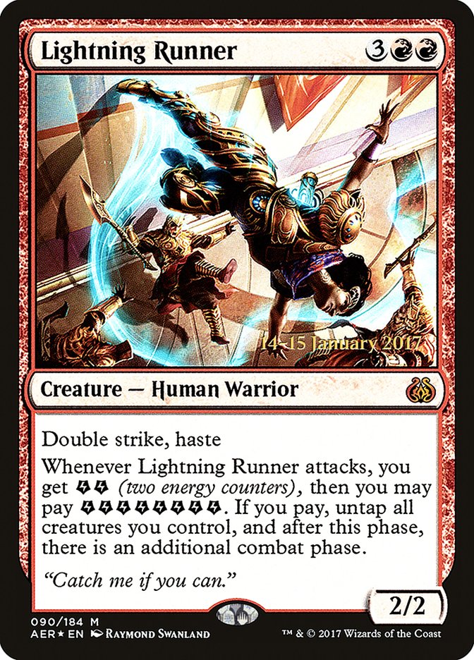 Lightning Runner [Aether Revolt Prerelease Promos] | Gate City Games LLC