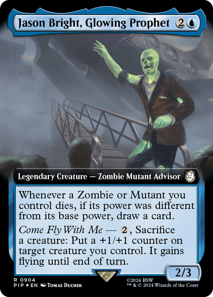 Jason Bright, Glowing Prophet (Extended Art) (Surge Foil) [Fallout] | Gate City Games LLC