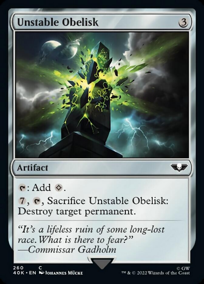 Unstable Obelisk (Surge Foil) [Warhammer 40,000] | Gate City Games LLC