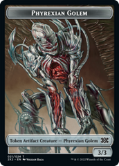 Zombie // Phyrexian Golem Double-Sided Token [Double Masters 2022 Tokens] | Gate City Games LLC