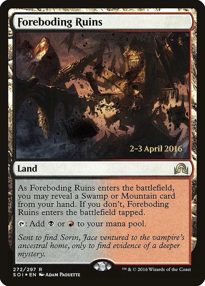 Foreboding Ruins [Shadows over Innistrad Prerelease Promos] | Gate City Games LLC