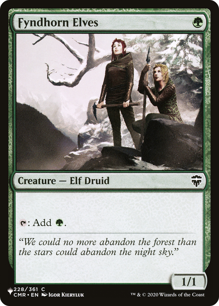 Fyndhorn Elves [The List Reprints] | Gate City Games LLC