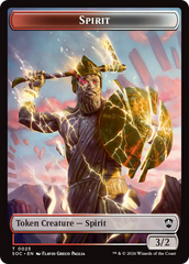 Spirit (0025) // Rogue Double-Sided Token [Secrets of Strixhaven Commander Tokens] | Gate City Games LLC