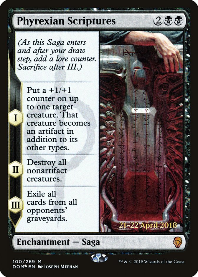 Phyrexian Scriptures [Dominaria Prerelease Promos] | Gate City Games LLC