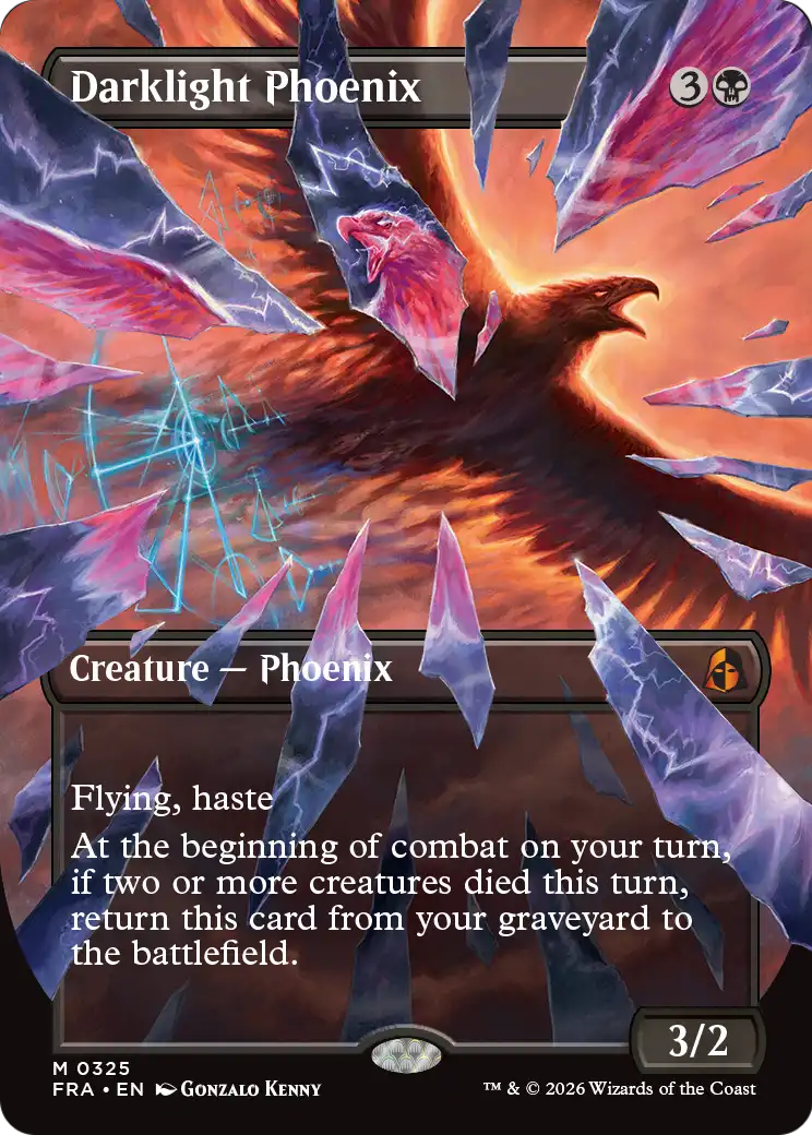 Darklight Phoenix (Borderless) (0325) [Reality Fracture] | Gate City Games LLC