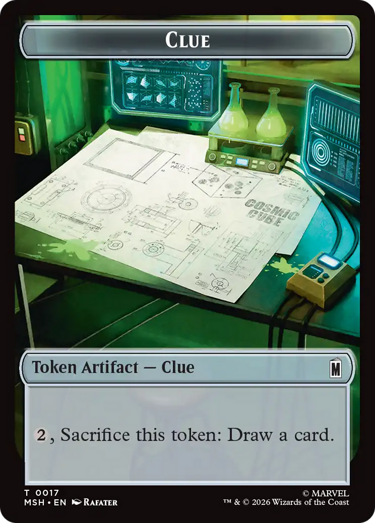 Soldier // Clue Double-Sided Token [Marvel Super Heroes Tokens] | Gate City Games LLC