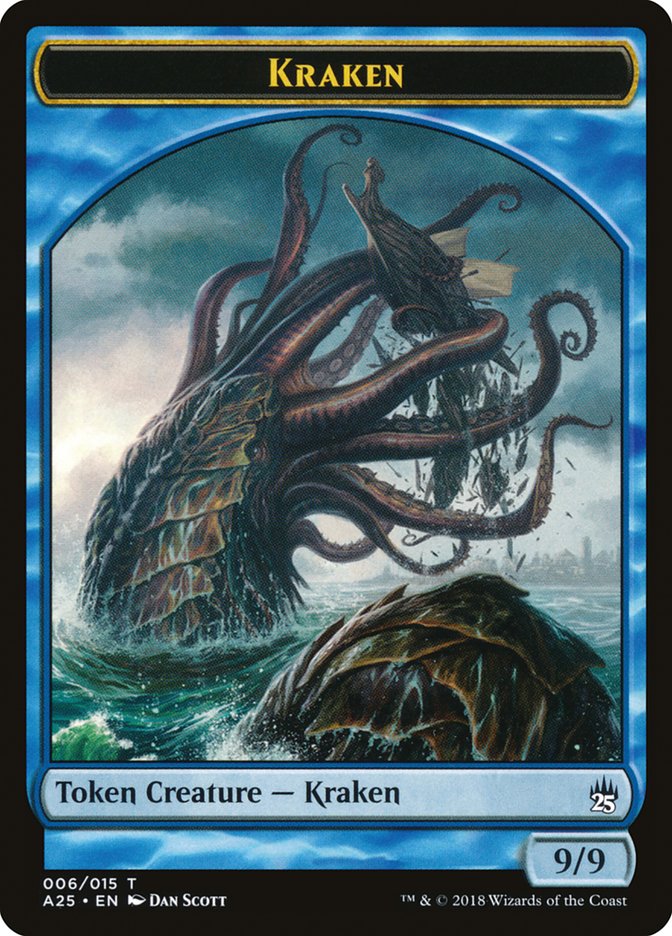 Fish // Kraken Double-Sided Token [Masters 25 Tokens] | Gate City Games LLC