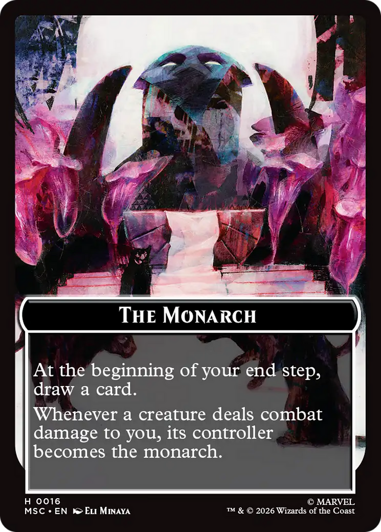 The Monarch (016) // Vibranium (031) Double-Sided Token (Surge Foil) [Marvel Super Heroes Commander Tokens] | Gate City Games LLC