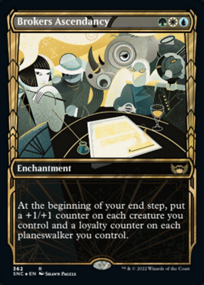 Brokers Ascendancy (Showcase Golden Age Gilded Foil) [Streets of New Capenna] | Gate City Games LLC