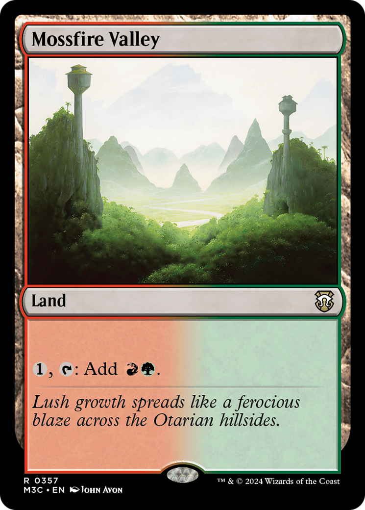 Mossfire Valley (Ripple Foil) [Modern Horizons 3 Commander] | Gate City Games LLC