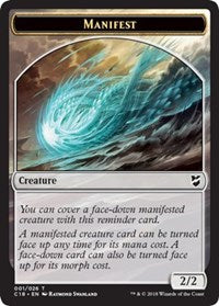 Manifest // Zombie Double-Sided Token [Commander 2018 Tokens] | Gate City Games LLC