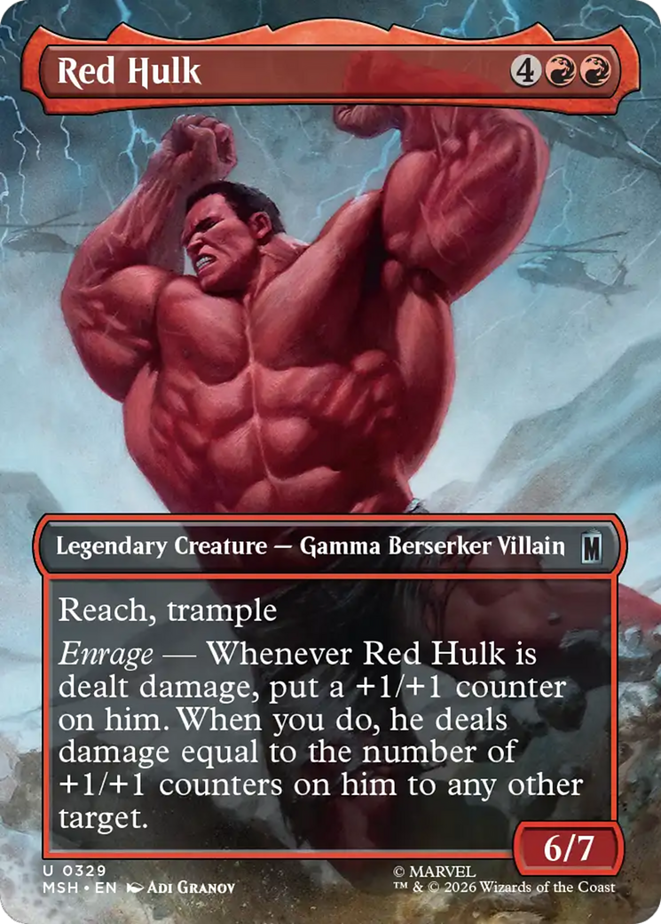 Red Hulk (Borderless) [Marvel Super Heroes] | Gate City Games LLC