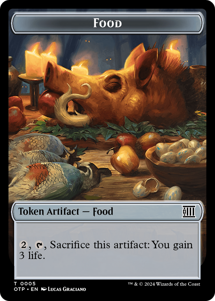Treasure // Food (0005) Double-Sided Token [Outlaws of Thunder Junction Tokens] | Gate City Games LLC