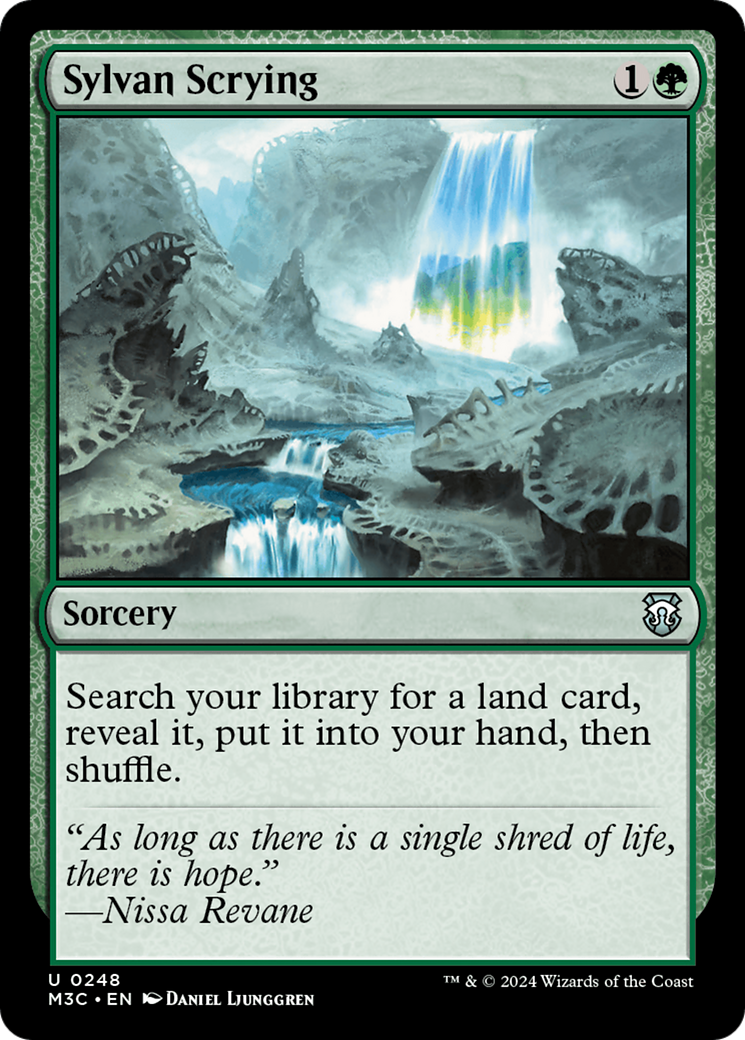 Sylvan Scrying (Ripple Foil) [Modern Horizons 3 Commander] | Gate City Games LLC