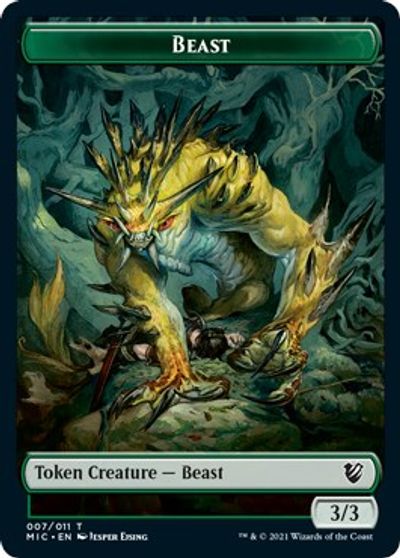 Beast (007) // Spider Double-Sided Token [Innistrad: Midnight Hunt Commander Tokens] | Gate City Games LLC