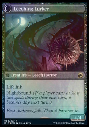 Curse of Leeches // Leeching Lurker [Innistrad: Midnight Hunt Prerelease Promos] | Gate City Games LLC