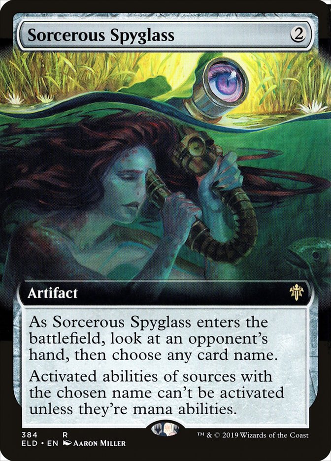 Sorcerous Spyglass (Extended Art) [Throne of Eldraine] | Gate City Games LLC