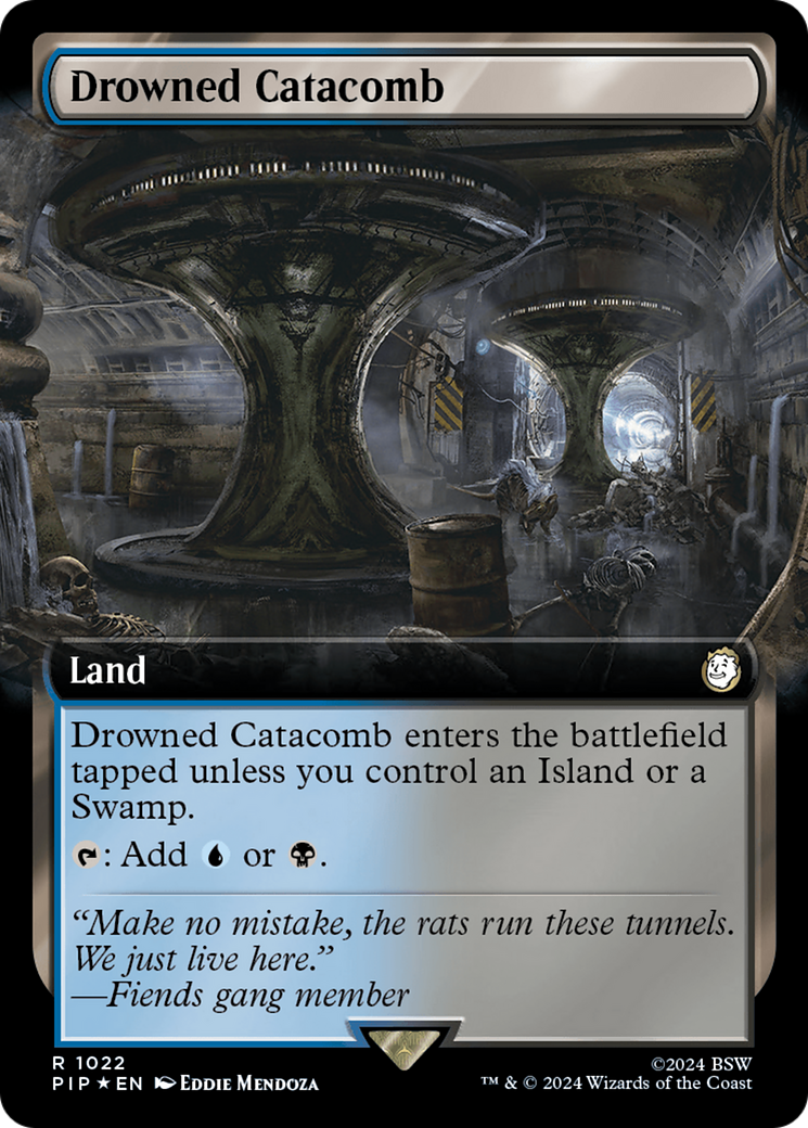 Drowned Catacomb (Extended Art) (Surge Foil) [Fallout] | Gate City Games LLC