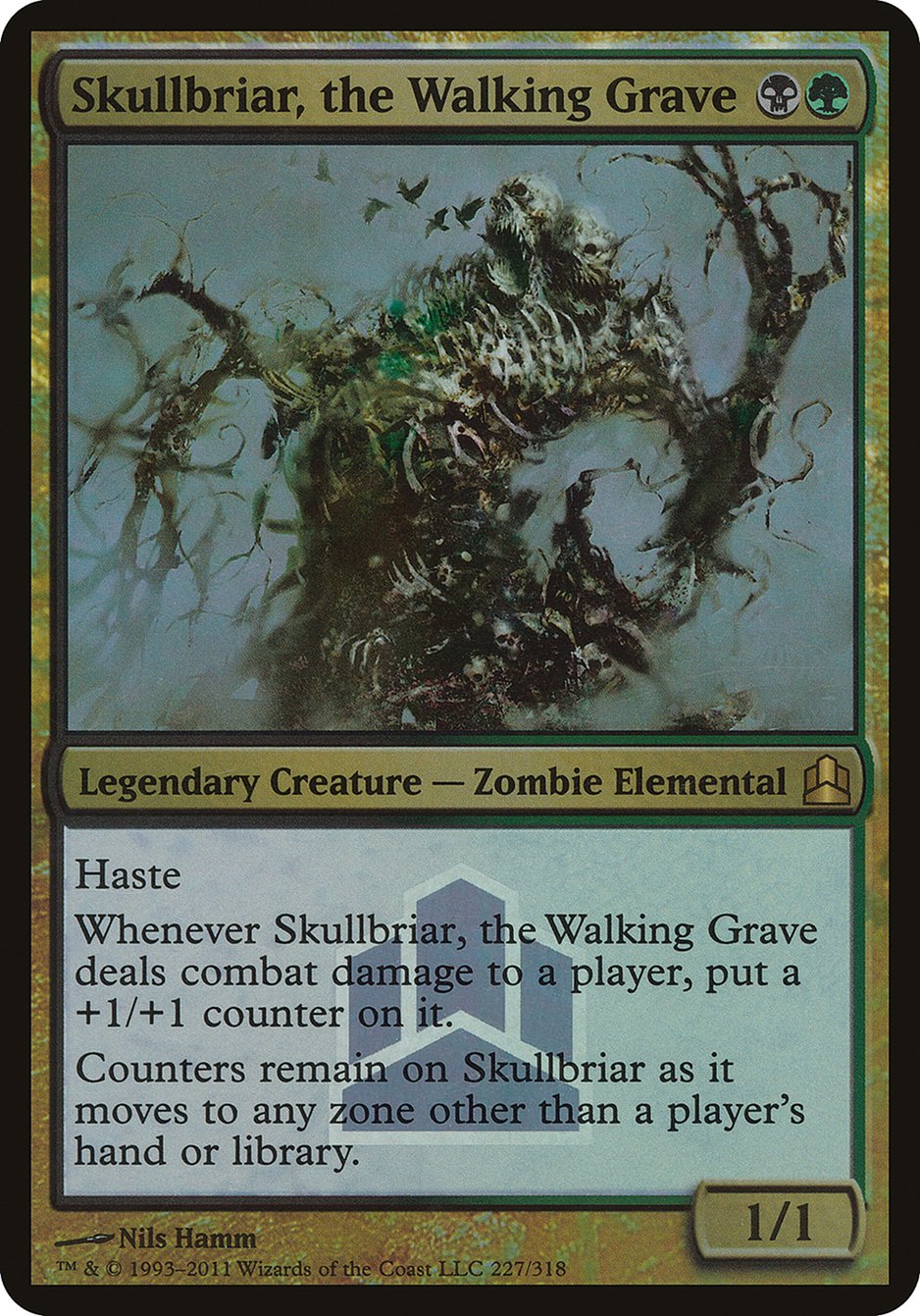Skullbriar, the Walking Grave (Launch) (Oversized) [Commander 2011 Oversized] | Gate City Games LLC