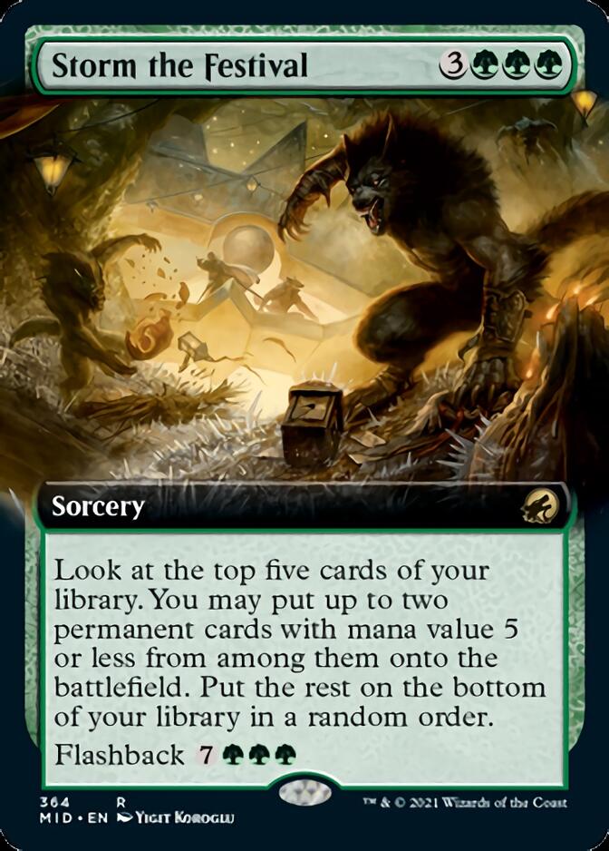 Storm the Festival (Extended Art) [Innistrad: Midnight Hunt] | Gate City Games LLC