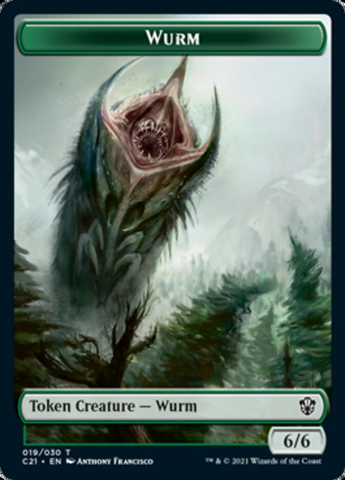 Wurm // Kraken Double-Sided Token [Commander 2021 Tokens] | Gate City Games LLC
