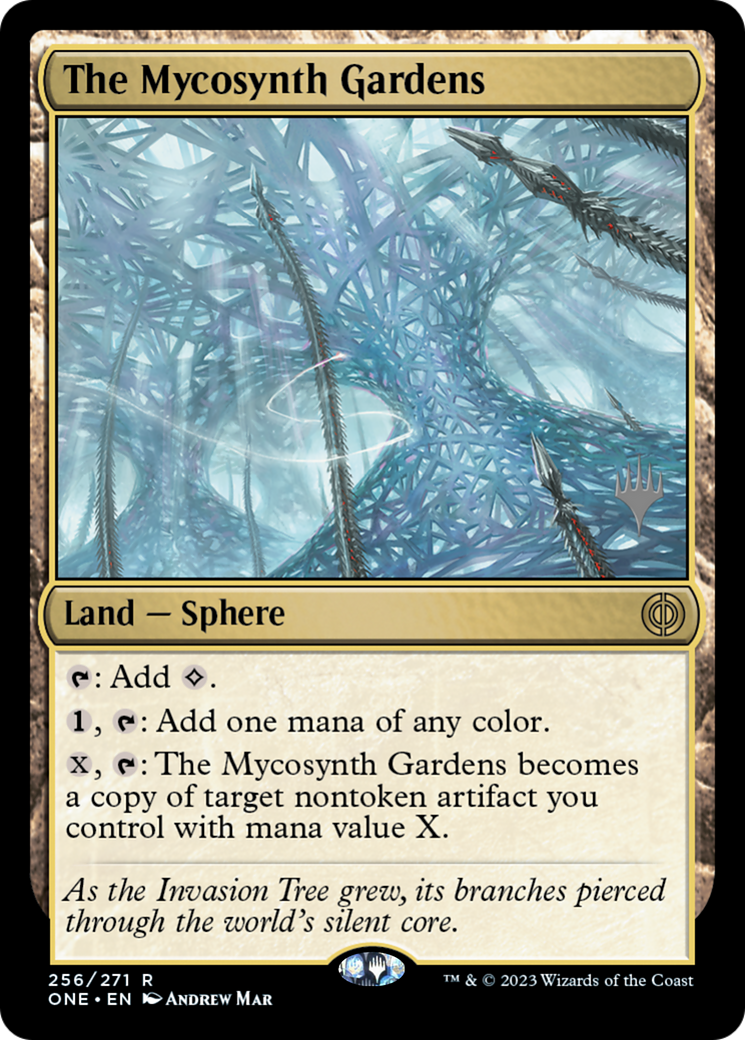 The Mycosynth Gardens (Promo Pack) [Phyrexia: All Will Be One Promos] | Gate City Games LLC