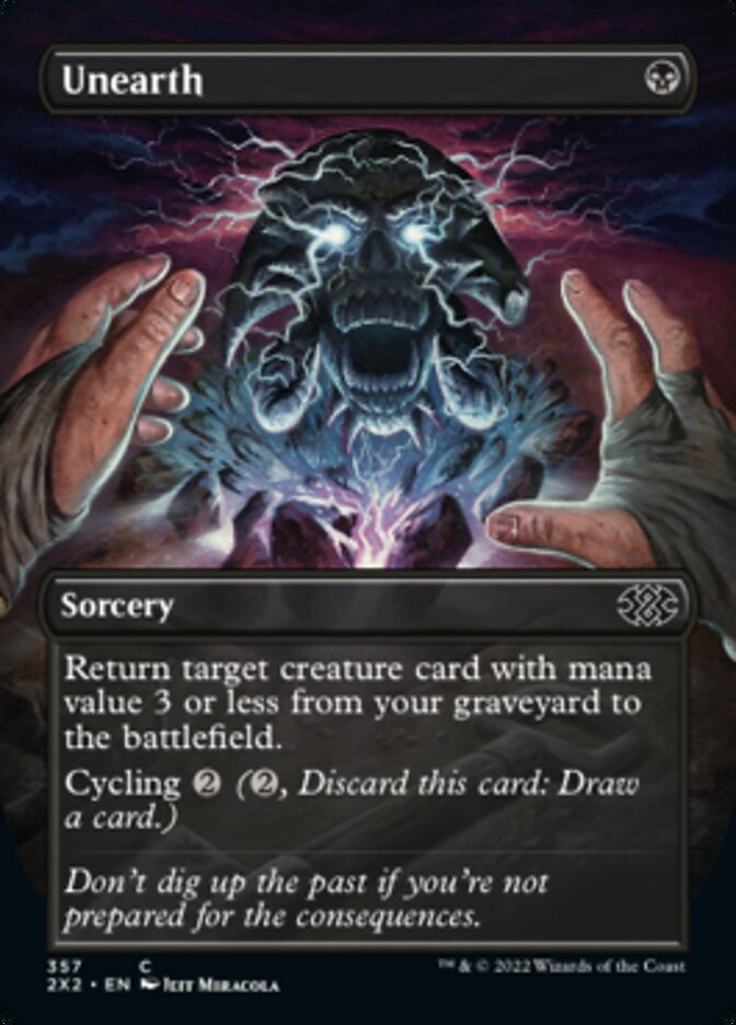 Unearth (Borderless Alternate Art) [Double Masters 2022] | Gate City Games LLC