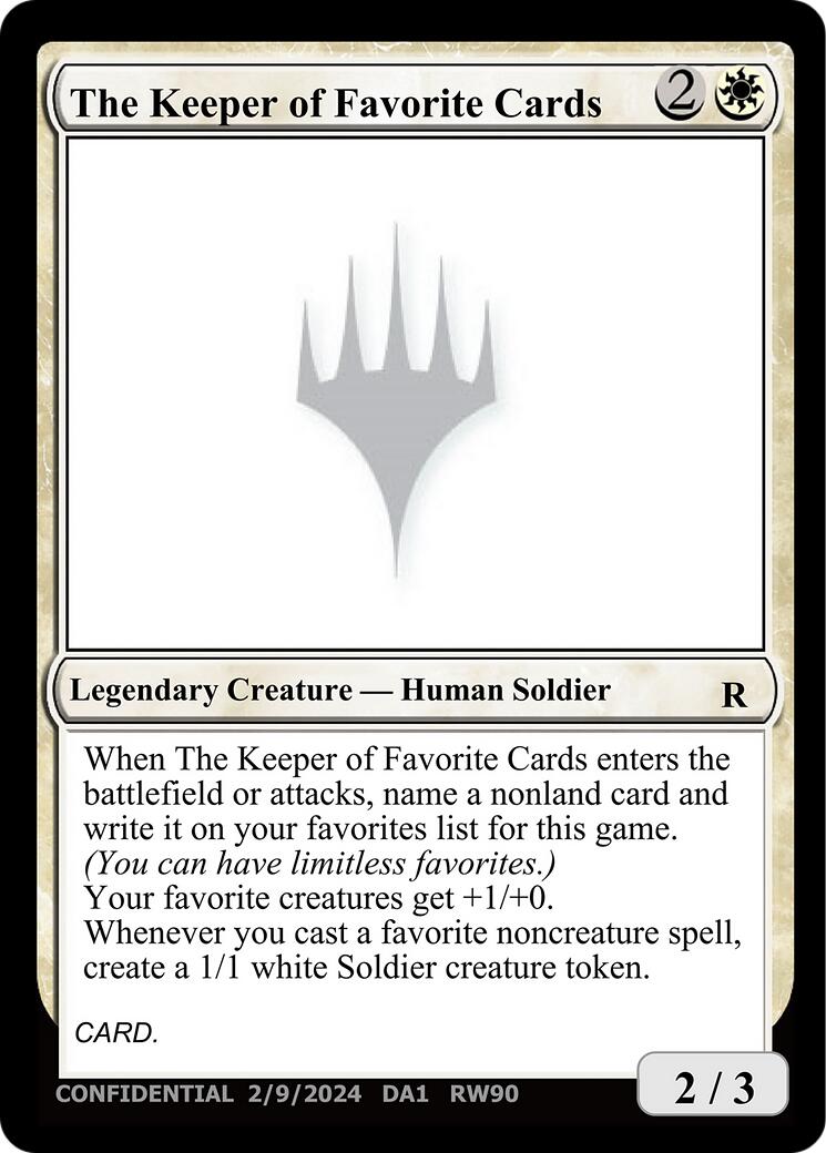 The Keeper of Favorite Cards (2/9/2024) [Unknown Event] | Gate City Games LLC